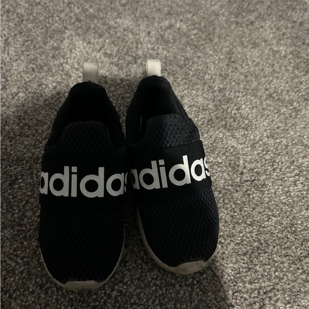 Adidas Kids Black and White Slip-On Sneakers